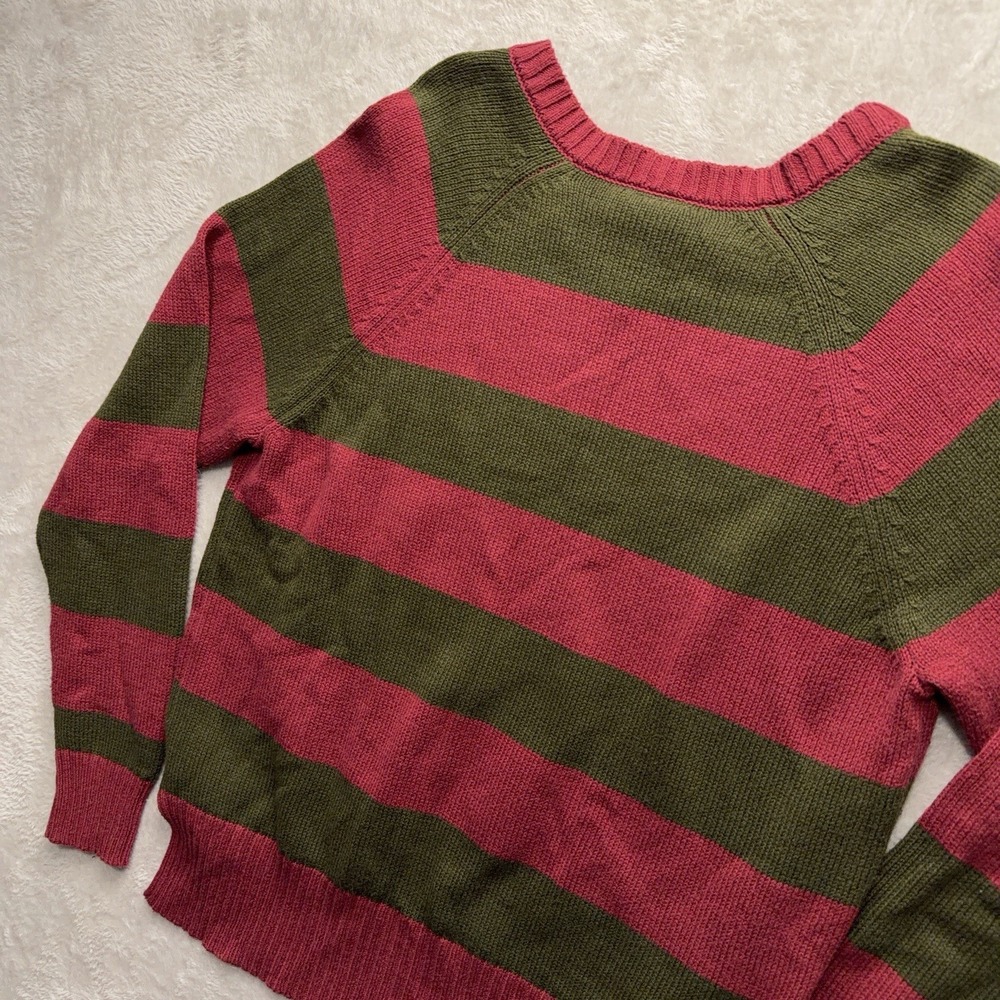 Nightmare On Elm Street Freddy Krueger Striped V Neck Sweater Mens Large Horror - Picture 7 of 10